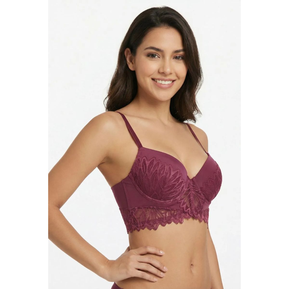 LILI PINK - Brasier tipo bustier con diseño sutil en encaje