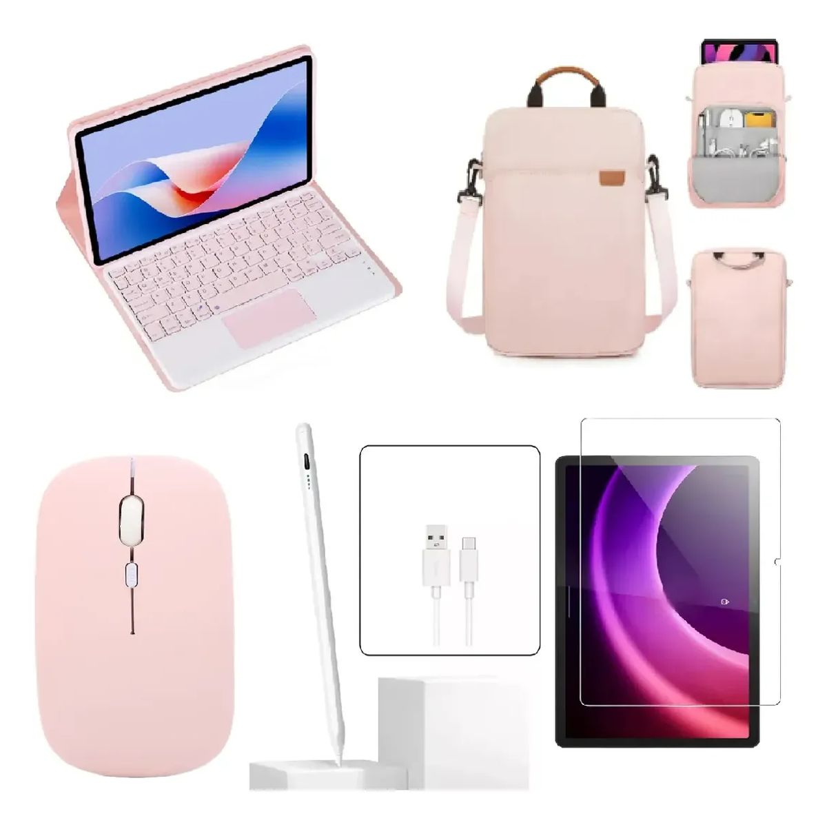 GENERICO - Estuche Teclado + Mouse + Bolso + Vidrio + Lapiz Para Tablet XIAOMI REDMI PAD PRO 12.1