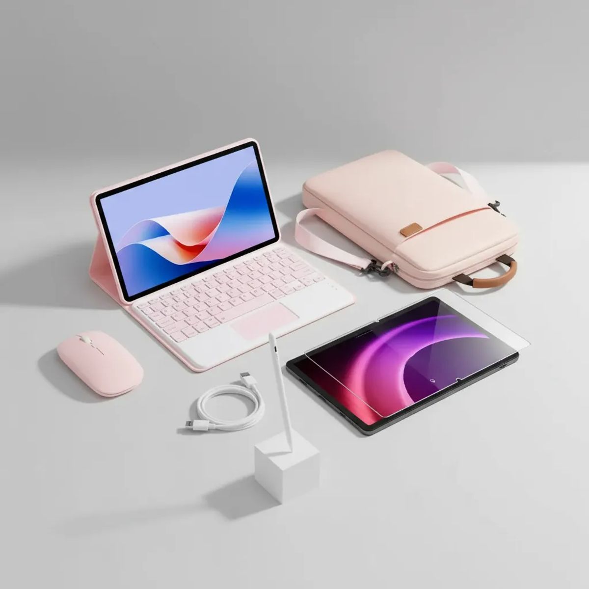GENERICO - Estuche Teclado + Mouse + Bolso + Vidrio + Lapiz Para Tablet XIAOMI REDMI PAD PRO 12.1