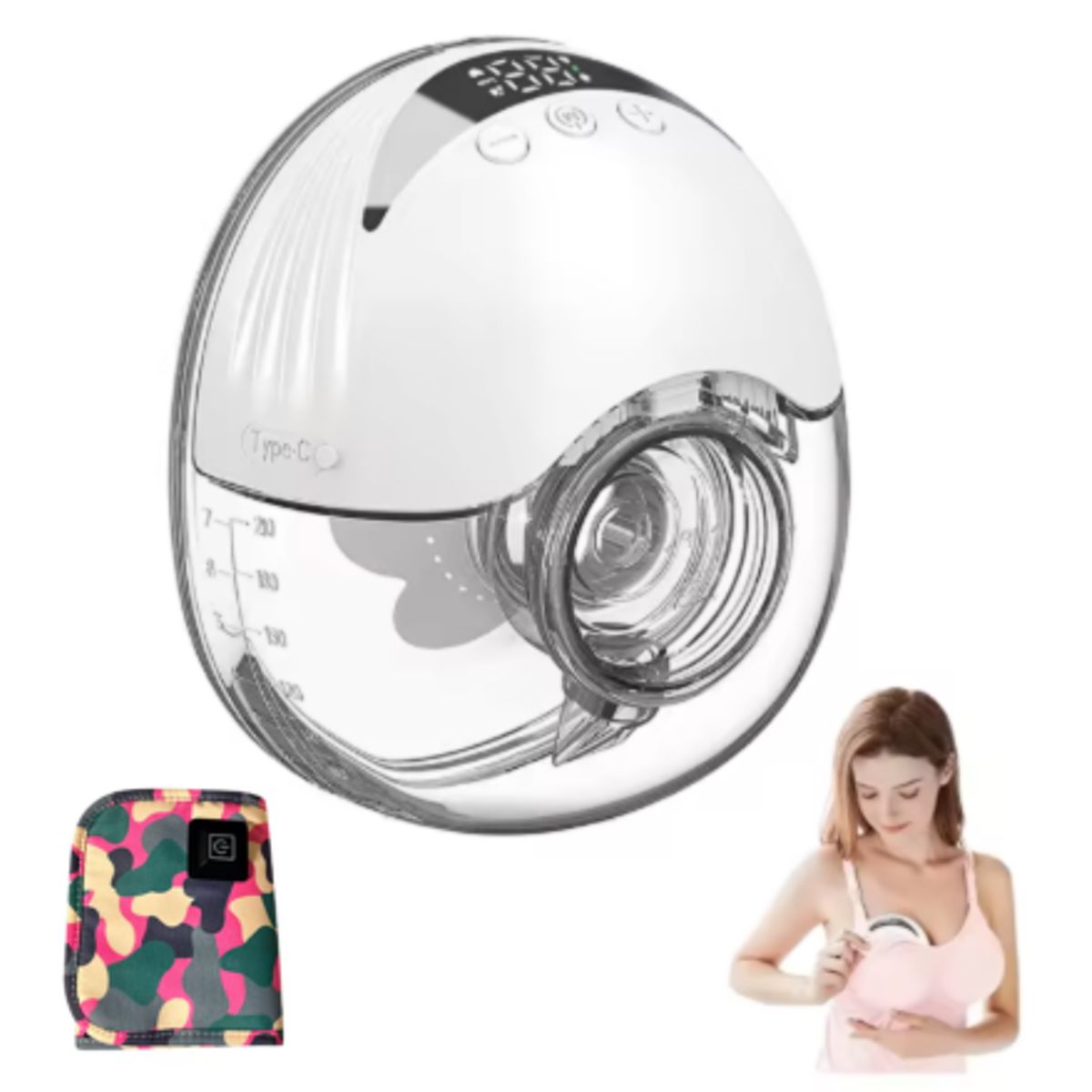 GENERICO - Combo Extractor De Leche Materna  Automático Inteligente + Calentador Teteros Electrico