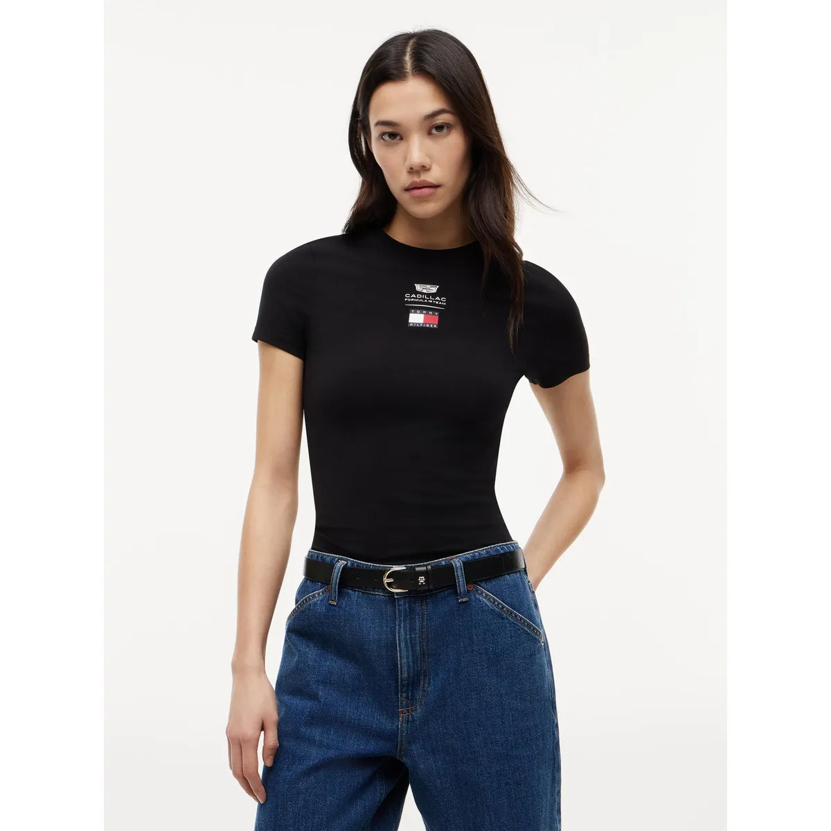 TOMMY HILFIGER - Camiseta negra entallada TH x Cadillac Formula 1® Team Tommy Hilfiger