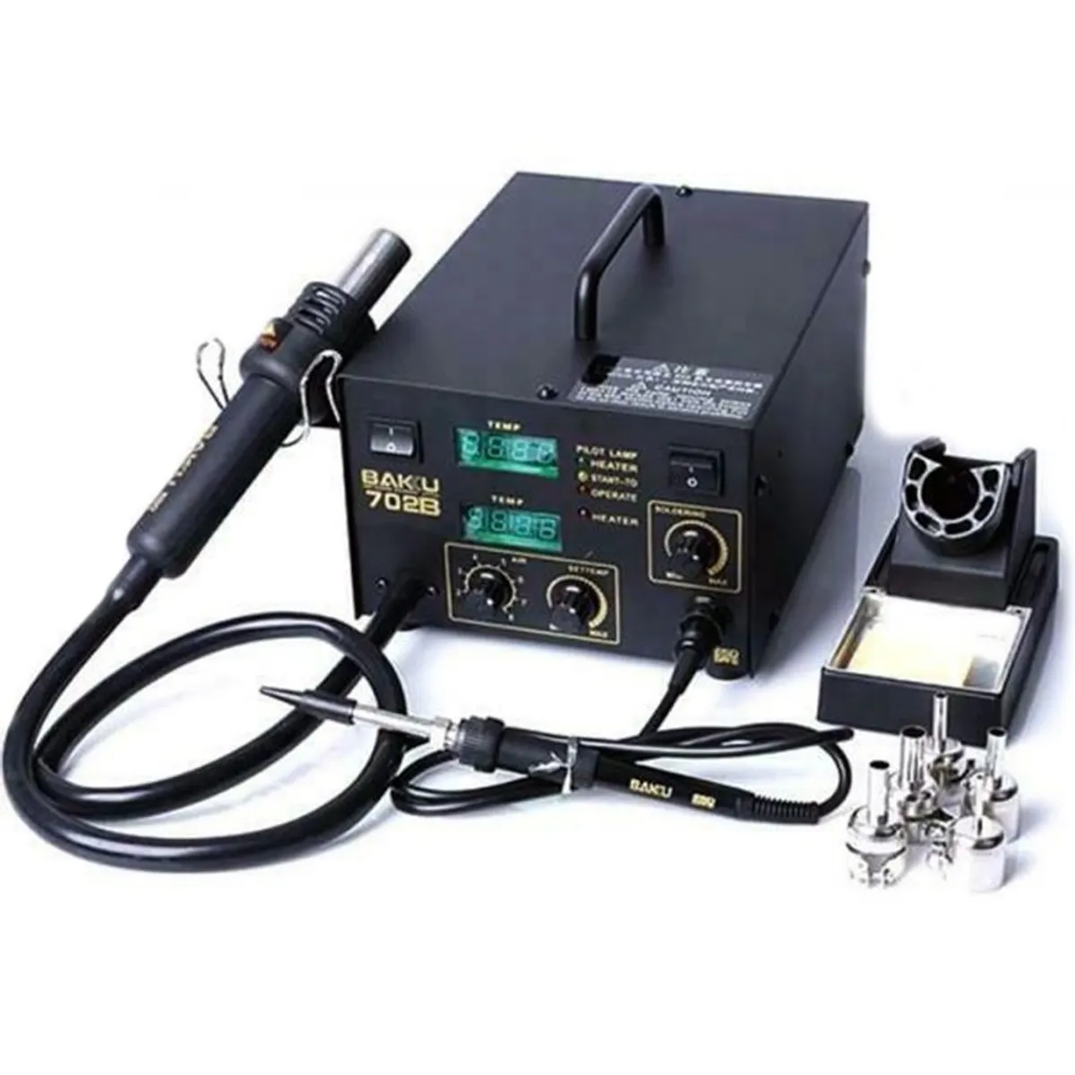GENERICO - Estación de Soldadura BAKU 702B  2 en 1 Aire Caliente y Cautín