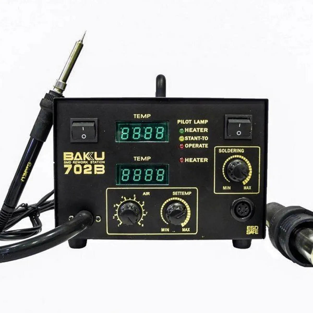 GENERICO - Estación de Soldadura BAKU 702B  2 en 1 Aire Caliente y Cautín