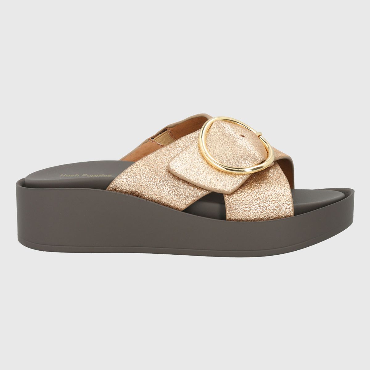 HUSH PUPPIES - Sandalia para Mujer Gise Dorada Hush Puppies HUSH PUPPIES