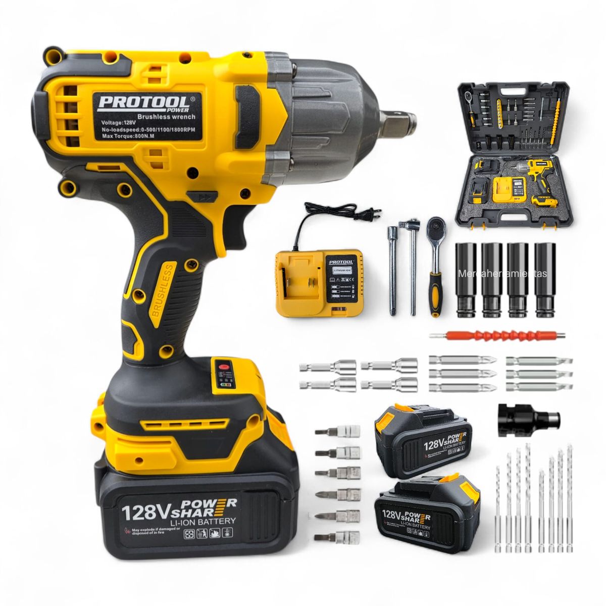 PROTOOL - Pistola Llave De Impacto Inalámbrica De 12 Reversible