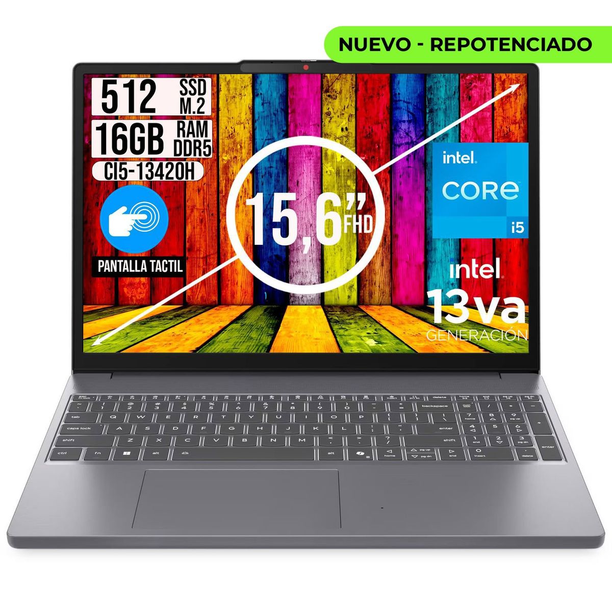 Lenovo - Portatil Lenovo IdeaPad Slim 3 Intel Core I5-13420h Ssd 512gb Ram 16gb 15.3"  Touch