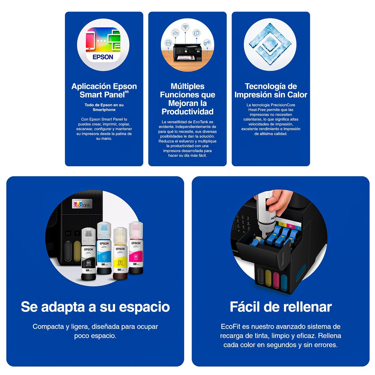 EPSON - Impresora Multifuncional Epson EcoTank L3251 WiFi  Con Sistema de Tanques