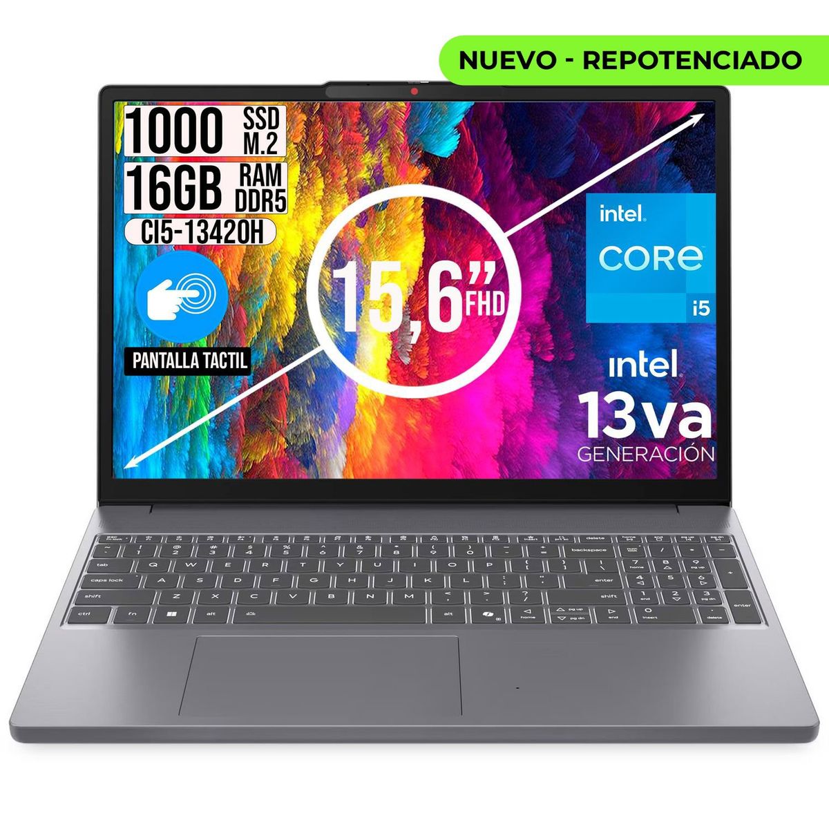 Lenovo - Portatil Lenovo IdeaPad Slim 3 Intel Core I5-13420h Ssd 1tb Ram 16gb 15.3"  Touch