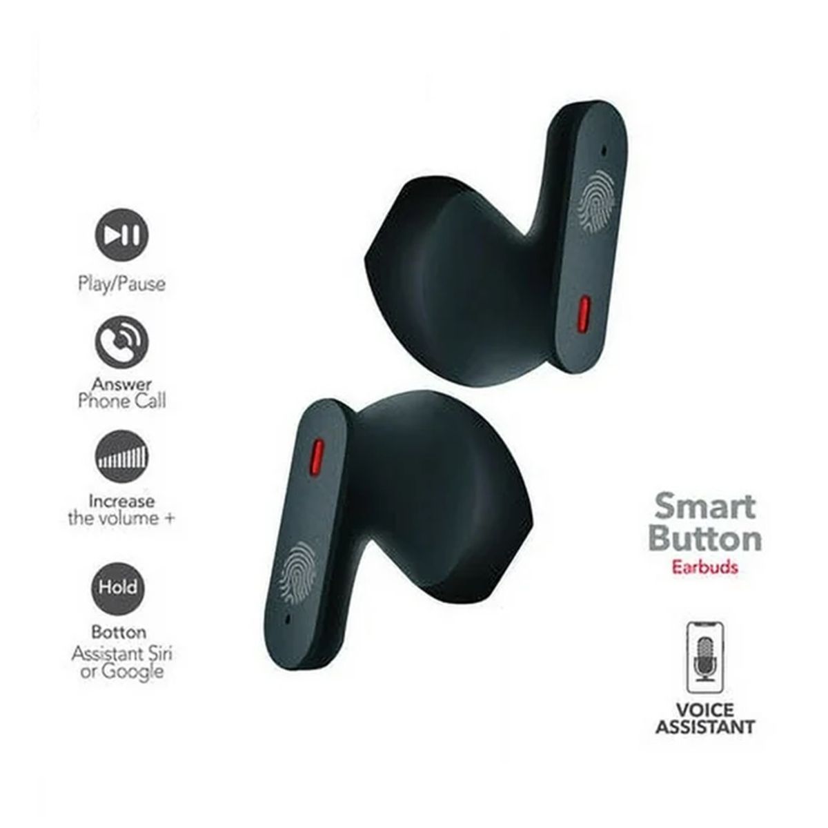 GENERICO - Auriculares Bluetooth Inalambricos con Estuche de Carga LED Color Negro