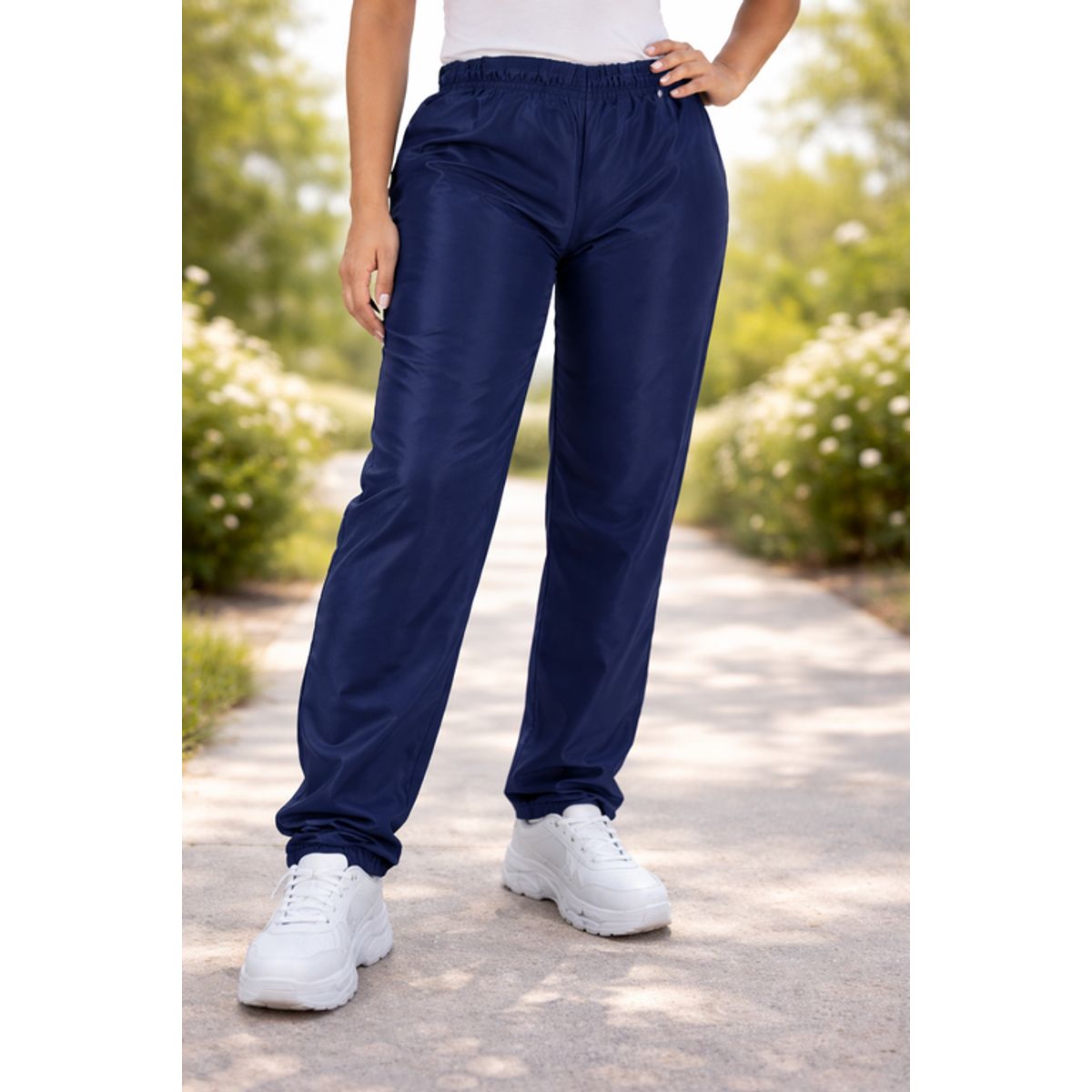 007PLUS - pantalon antifluido azul sin bolsillos