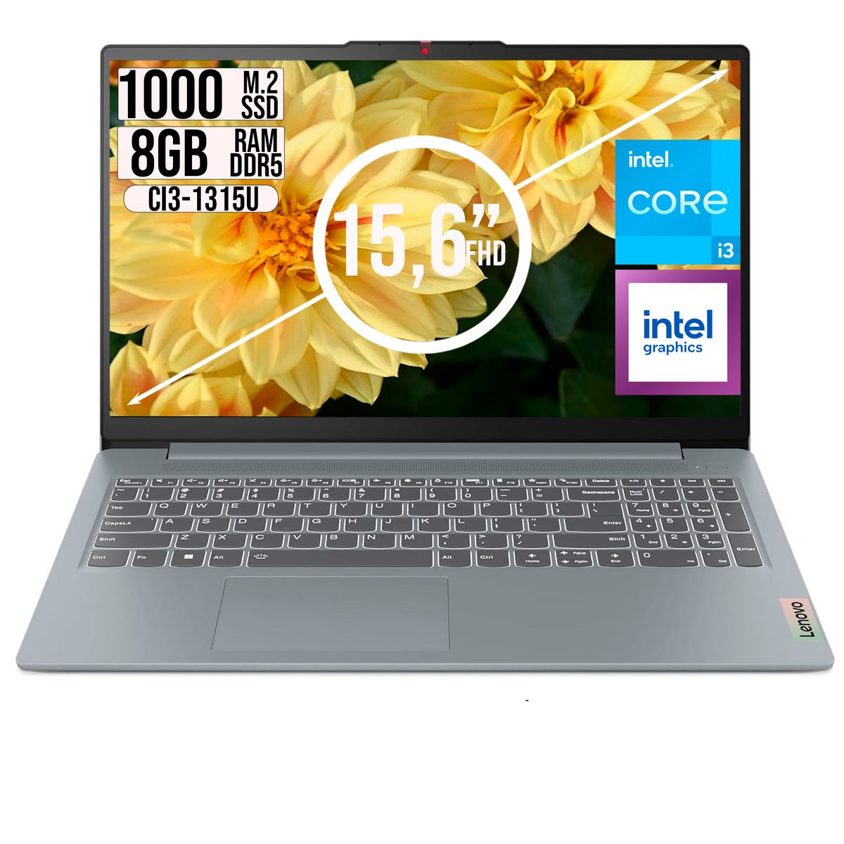Lenovo - Portatil Lenovo  IdeaPad Slim 3 Intel Core I3-1315U Ssd 1tb Ram 8gb FHD 15.6"