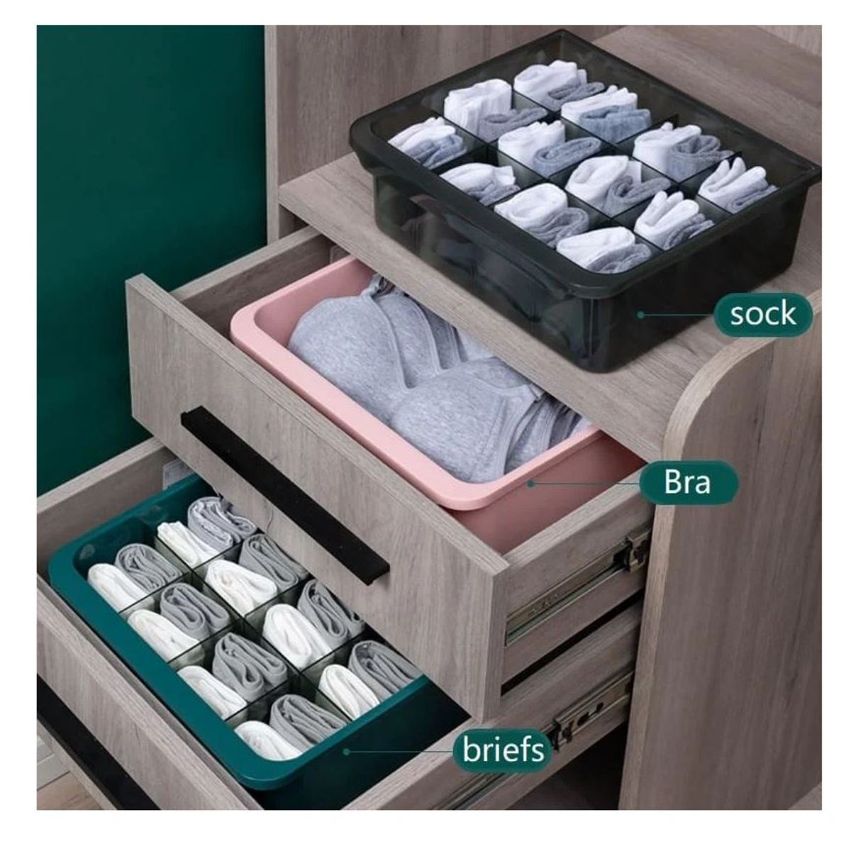 GENERICO - Organizador de ropa interior tipo cajón