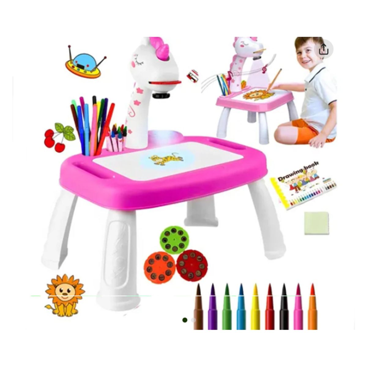 GENERICO - Mesa De Dibujo Con Proyector Animales