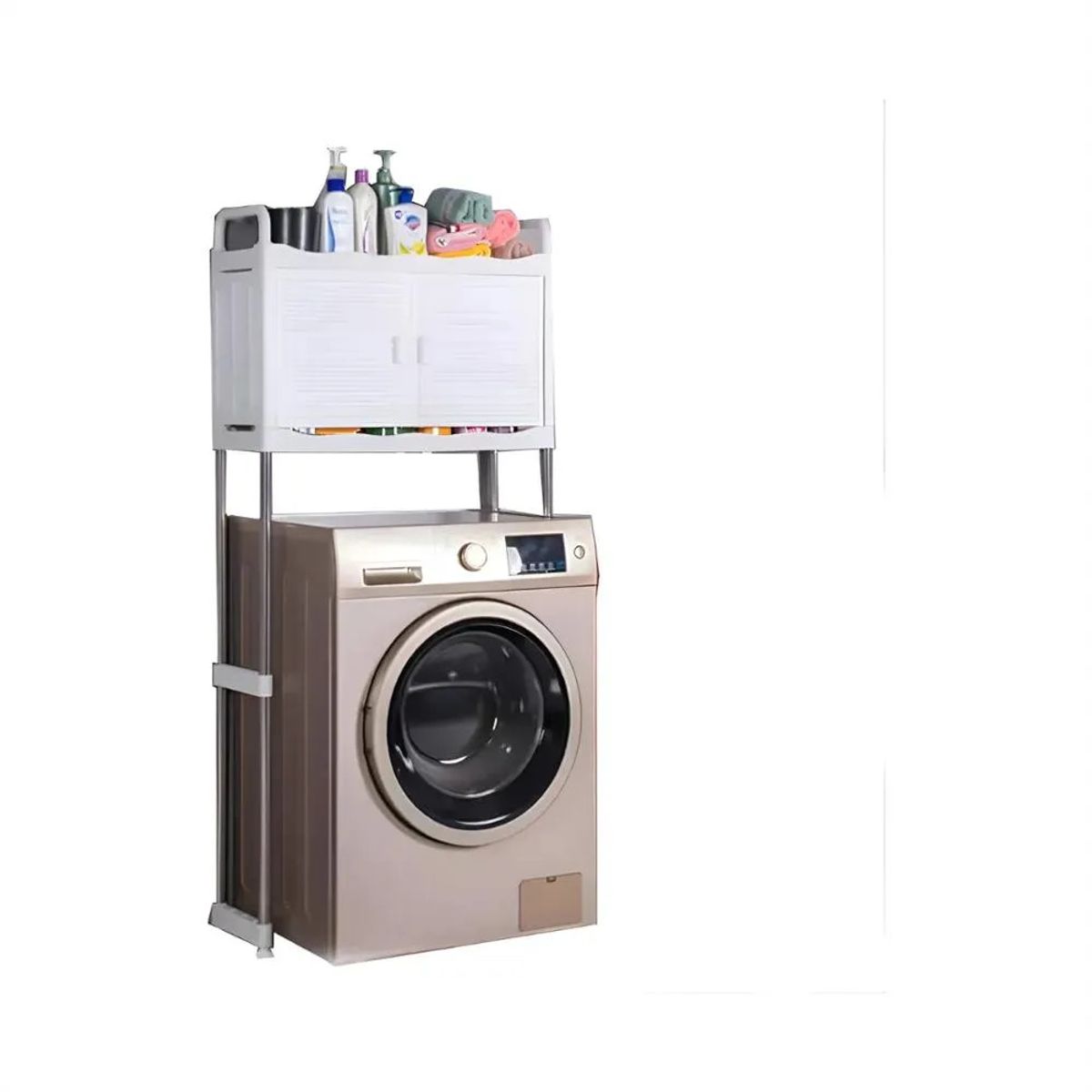 SHADOW - Organizador Rack Lavadora Cajonero Puertas Blanco