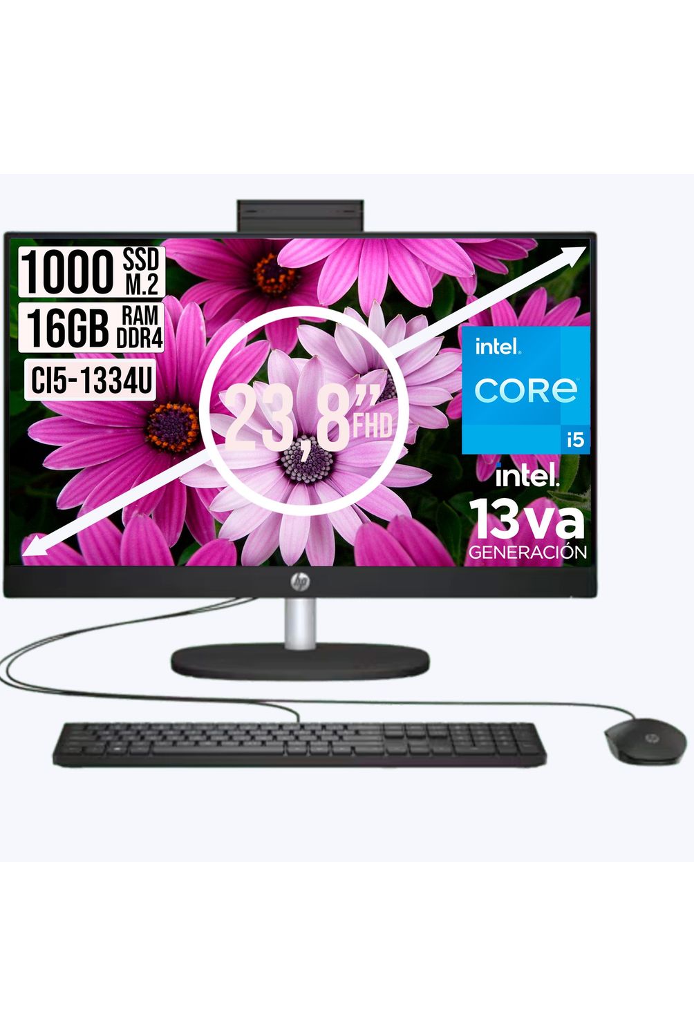 Todo en Uno Hp 24-Cr Intel Core I5-1334u Ssd 1tb Ram 16Gb Fhd 24