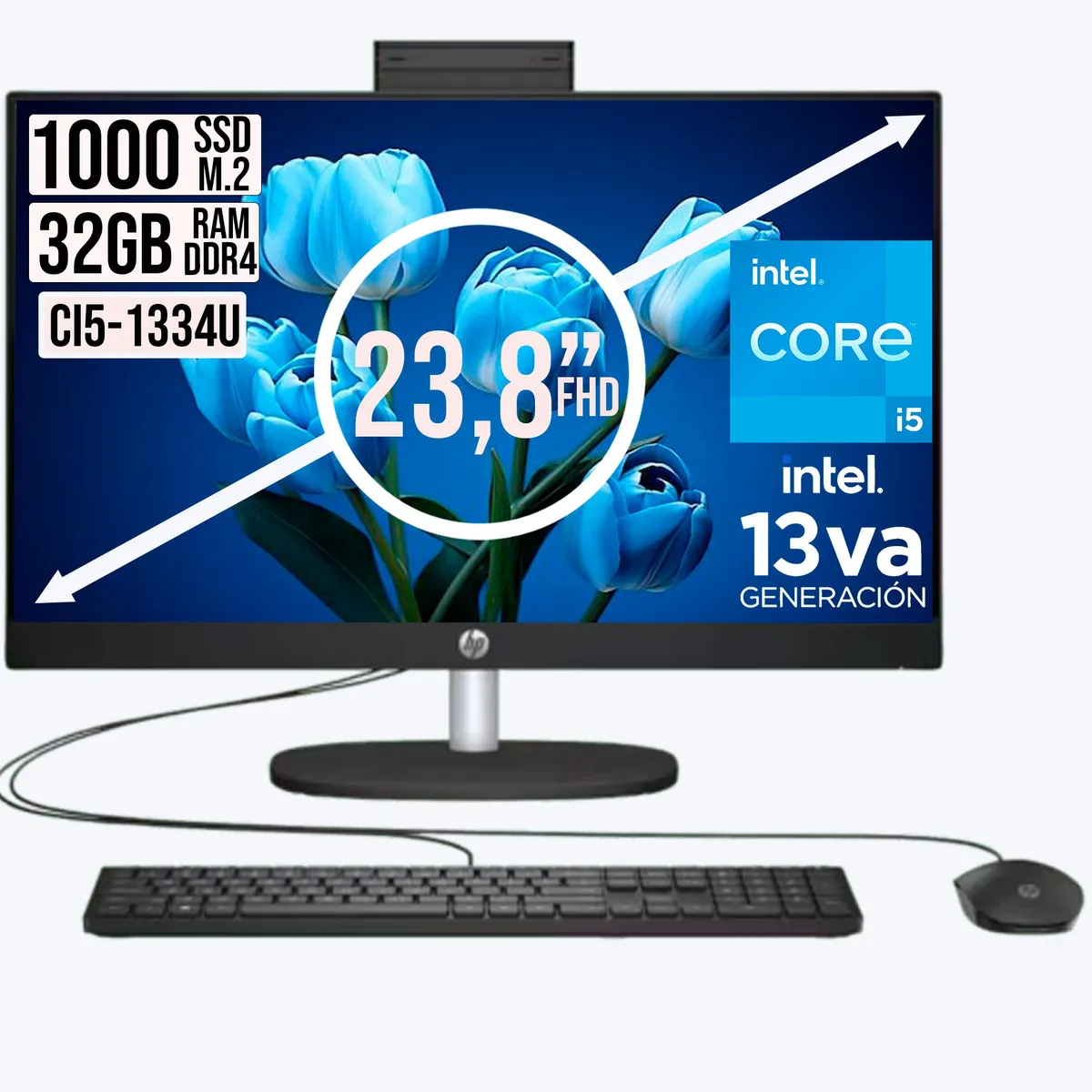 HP - Todo en Uno Hp 24-Cr Intel Core I5-1334u Ssd 1tb Ram 32Gb Fhd 24
