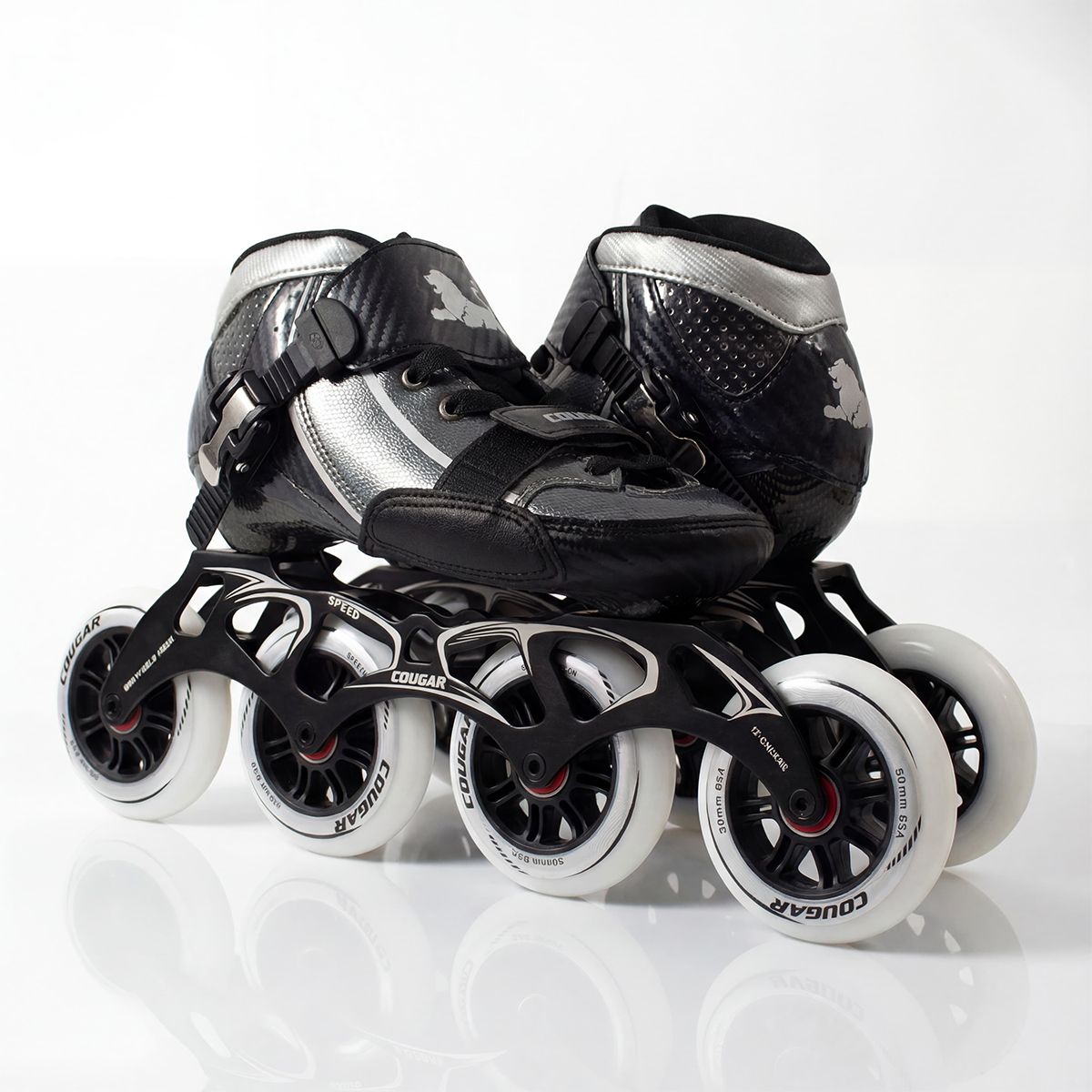 COUGAR - SR1 Patines en Linea Profesionales Cougar Negro talla 45
