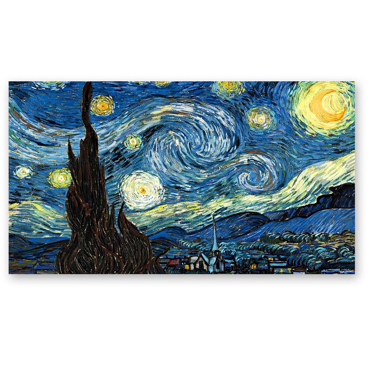 GENERICO - Cuadro decorativo la noche estrellada Van Gogh 120x70 cm