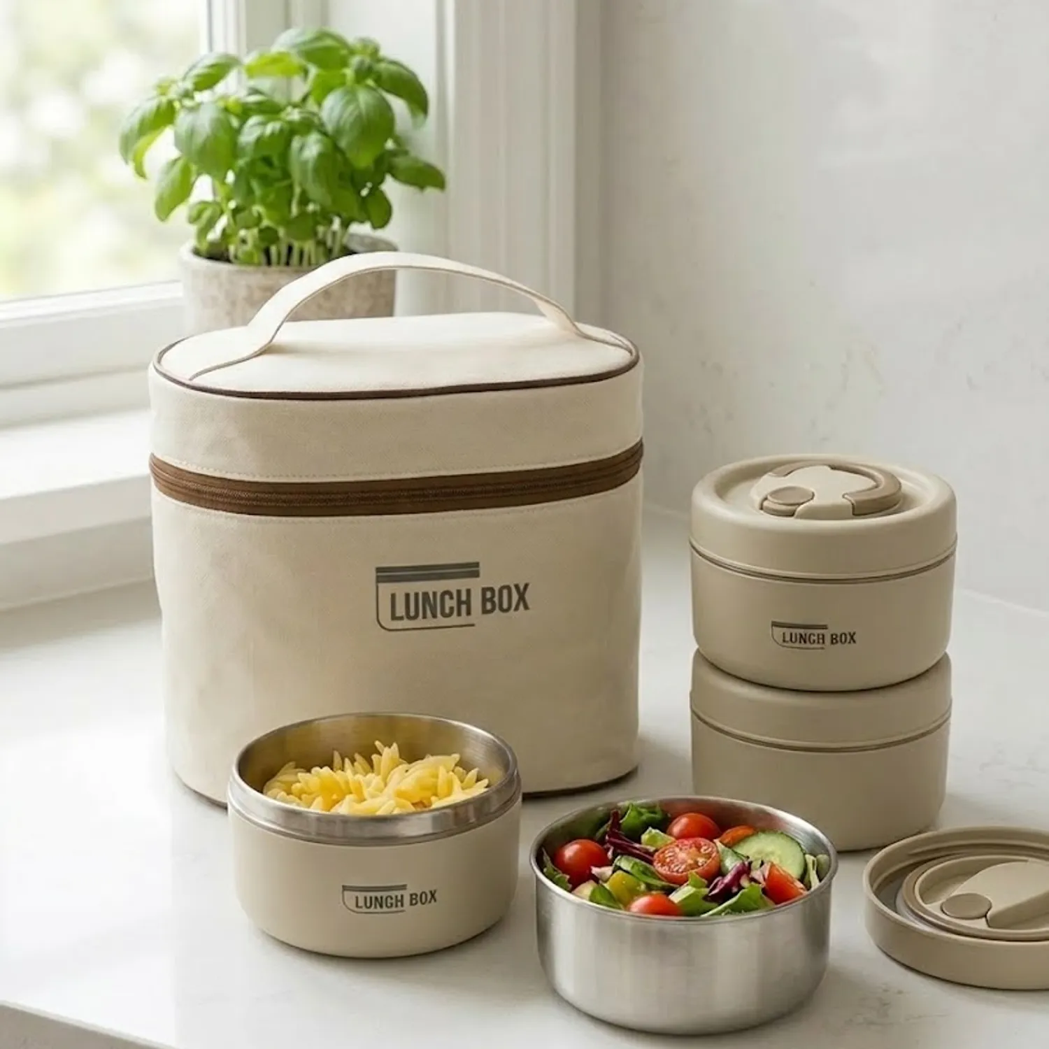 Lunch Box Lonchera Térmica Portacomidas Acero Inoxidable X 4 MILOPTS |  Falabella Colombia