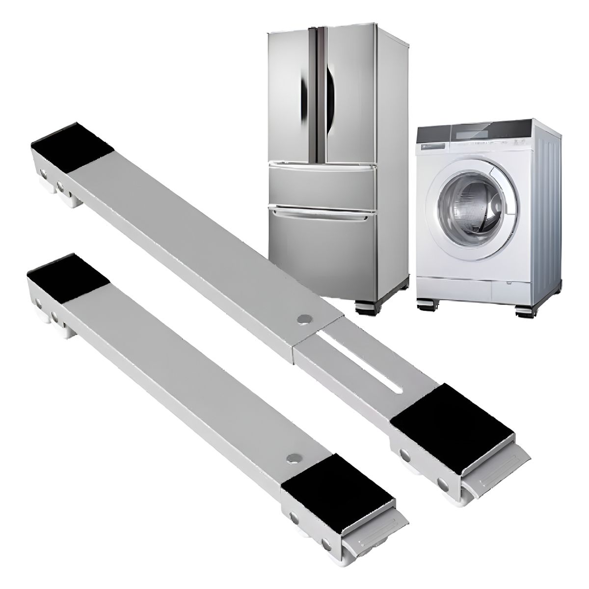 MILOPTS - Soporte Base Ajustable Multiuso para Lavadora Nevera Estufa