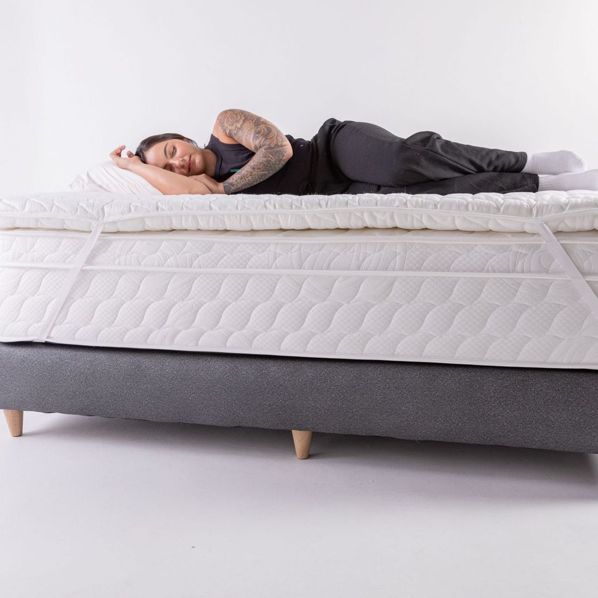 COLCHONES JUBILO - TOPPER PILLOW PAD SOBRE COLCHON MEDIO 7CM