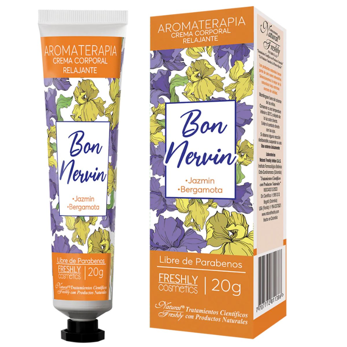 NATURAL FRESHLY - CREMA CORPORAL RELAJANTE X 20G. BON NERVIN - NATURAL FRESHLY