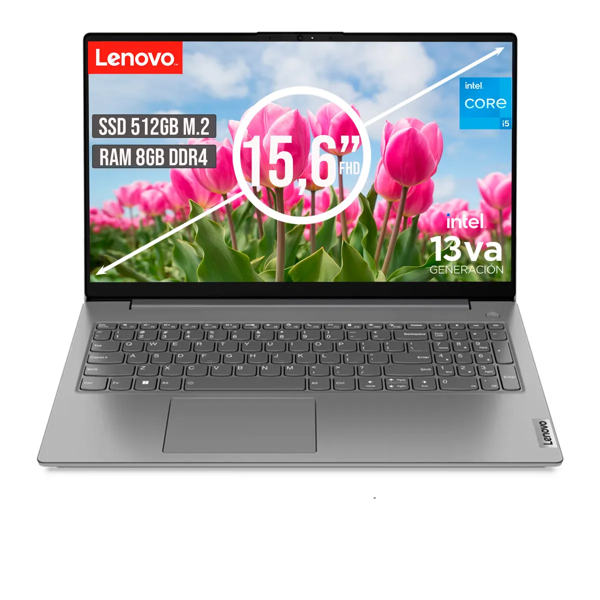 Lenovo - Portátil Lenovo V15 Intel Core i5 13420H 8GB RAM 512GB SSD 15.6
