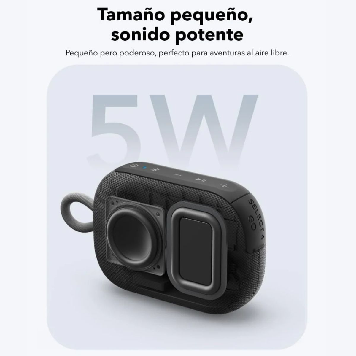 ANKER - Parlante Bluetooth Soundcore Select 4 Go Protección IP67 Sumergible 5W Batería 20h Correa de Mano