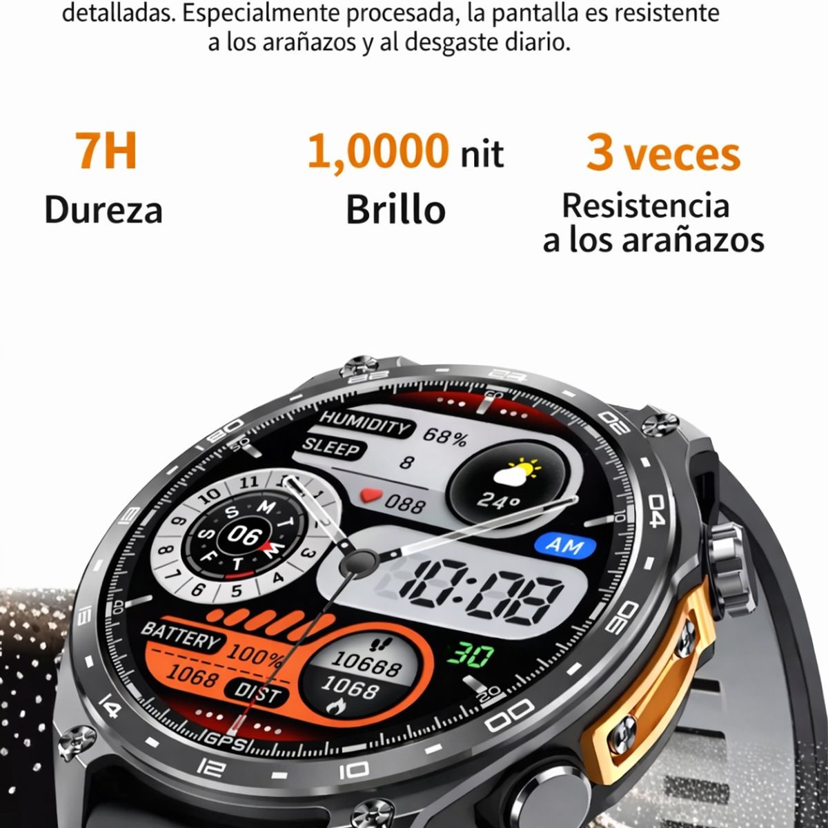 GENERICO - Reloj Inteligente HD300 Pro GPS Mapas Musica Llamadas AMOLED
