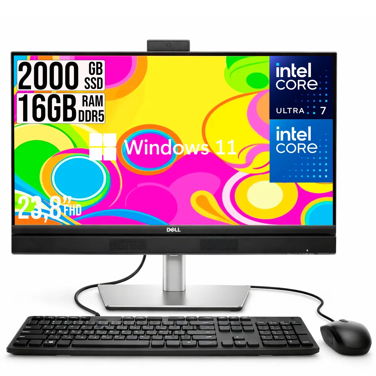HP - Todo en Uno Dell Pro 24 Intel Core Ultra 7 265  SSD 2TB RAM 16GB W11 Pro 24” FHD