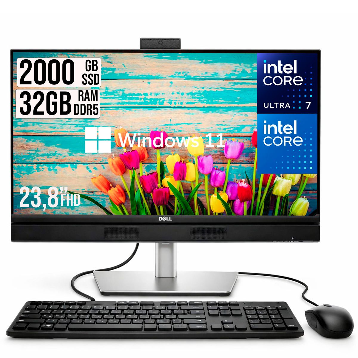 HP - Todo en Uno Dell Pro 24 Intel Core Ultra 7 265  SSD 2TB RAM 32GB W11 Pro 24” FHD