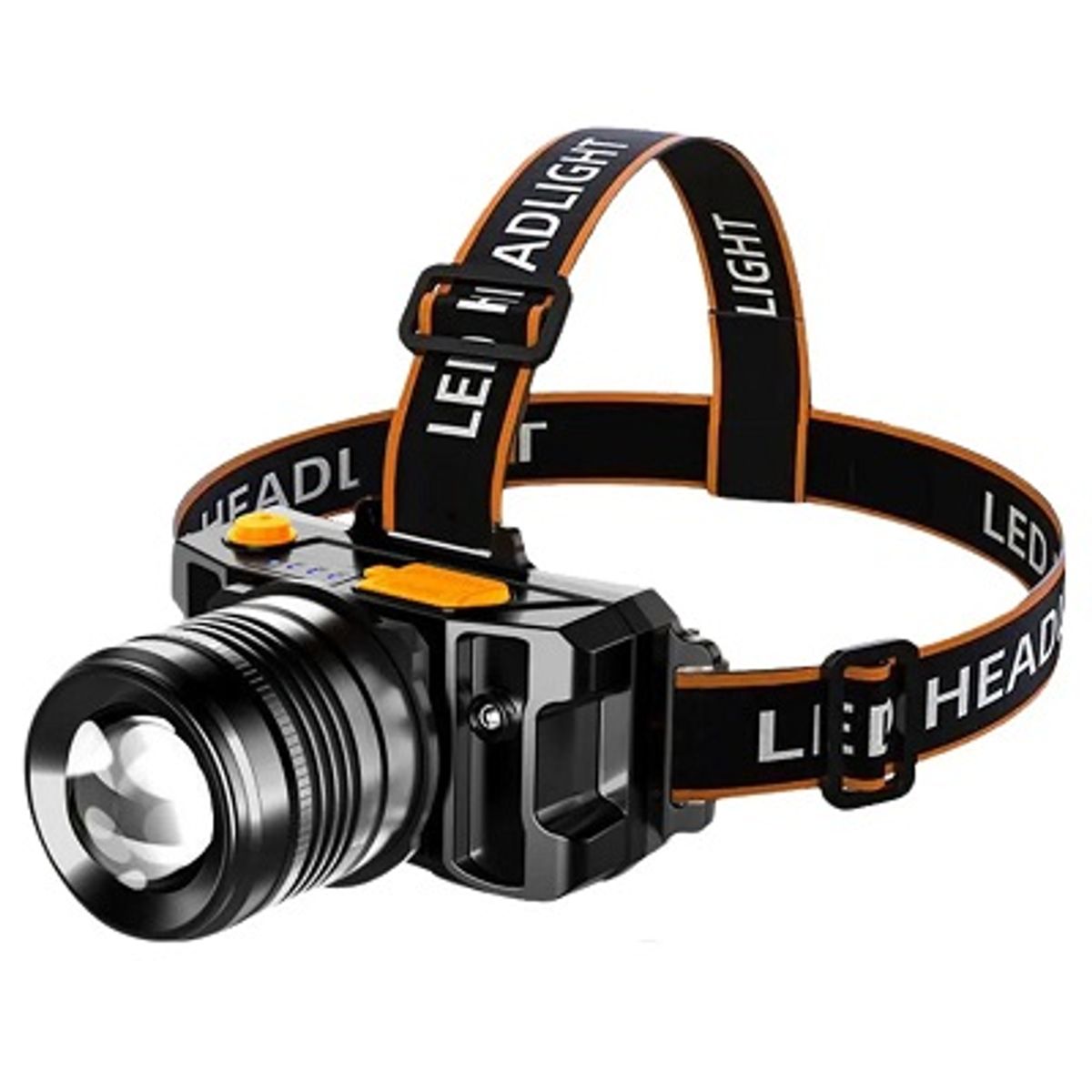 GENERICO - Linterna Minera Frontal LED Recargable Sensor Zoom y 3 Modos de Luz