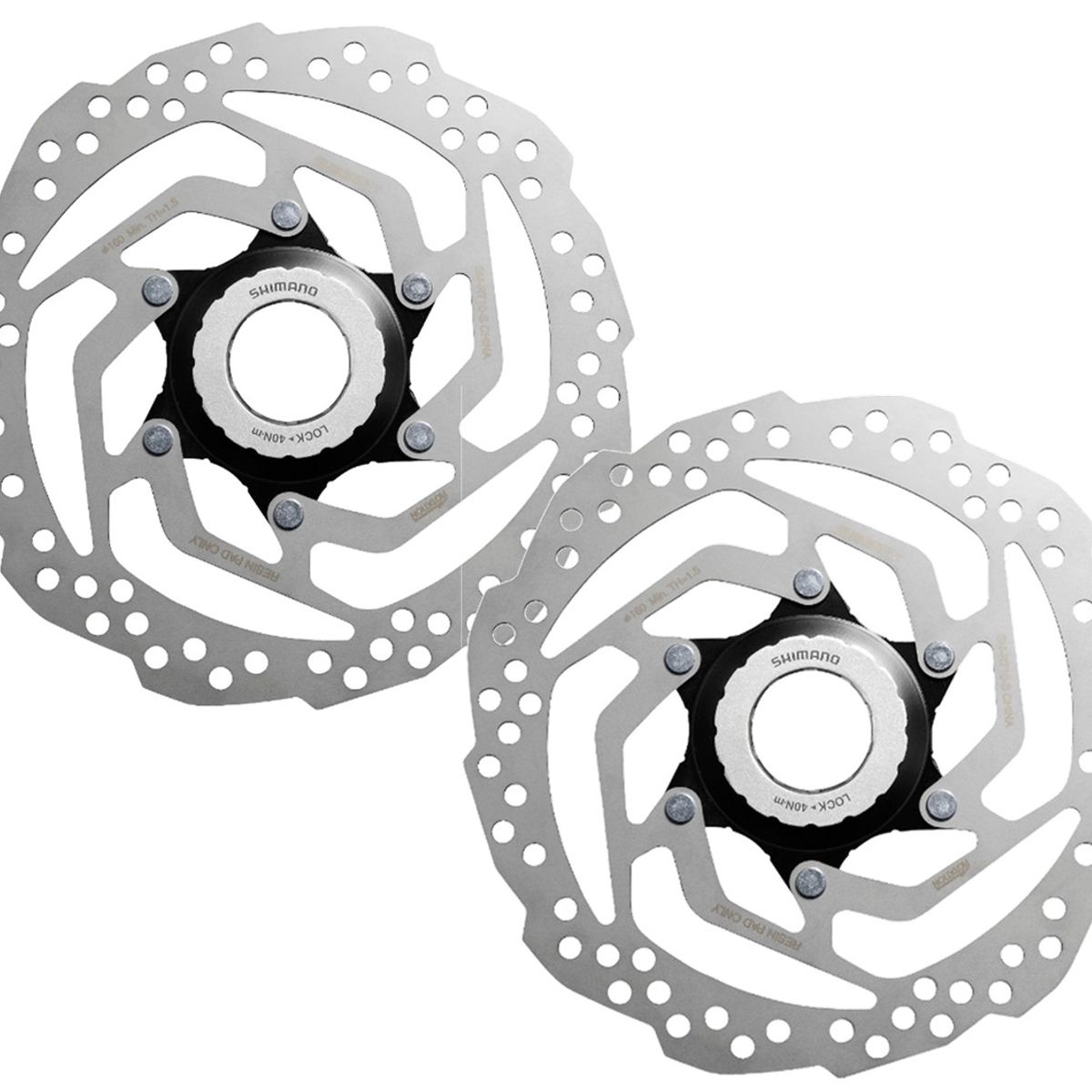 SHIMANO - Disco Rotor De Freno Shimano Rt10 160mm Center Lock X2 Und Plateado