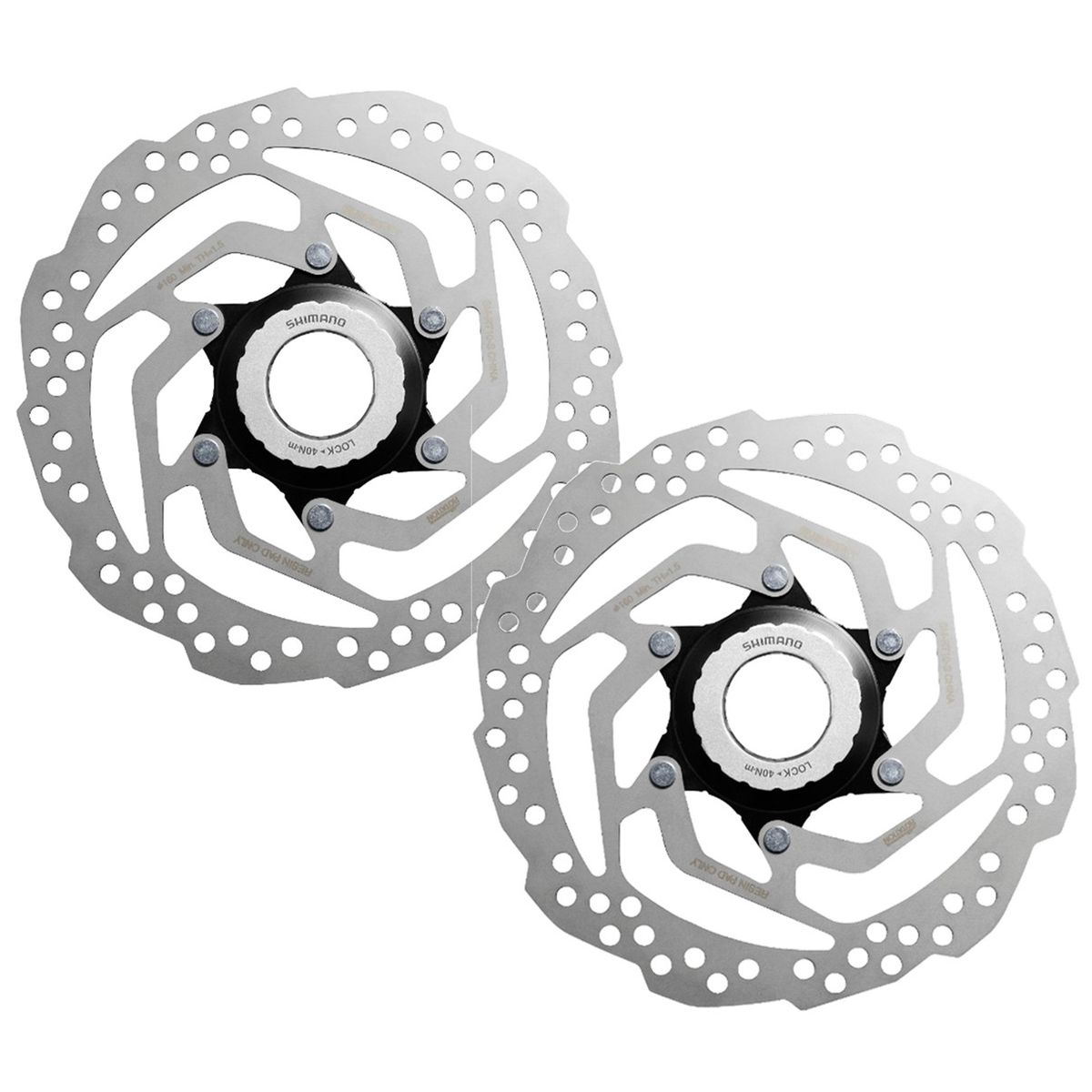 SHIMANO - Disco Rotor De Freno Shimano Rt10 160mm Center Lock X2 Und Plateado
