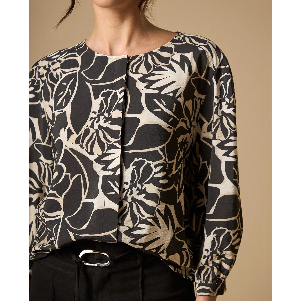ESPRIT - Camisa para Mujer Esprit Floral de Gran Formato y Estilo Elegante