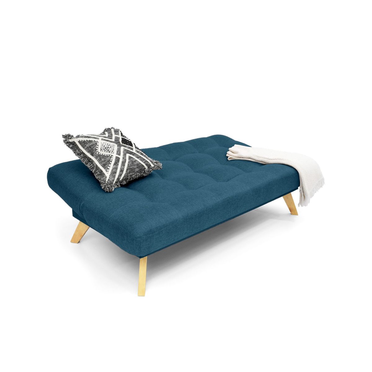 VENECIA - Sofa Cama Reclinable Porto 182x85x85 Tela Azul
