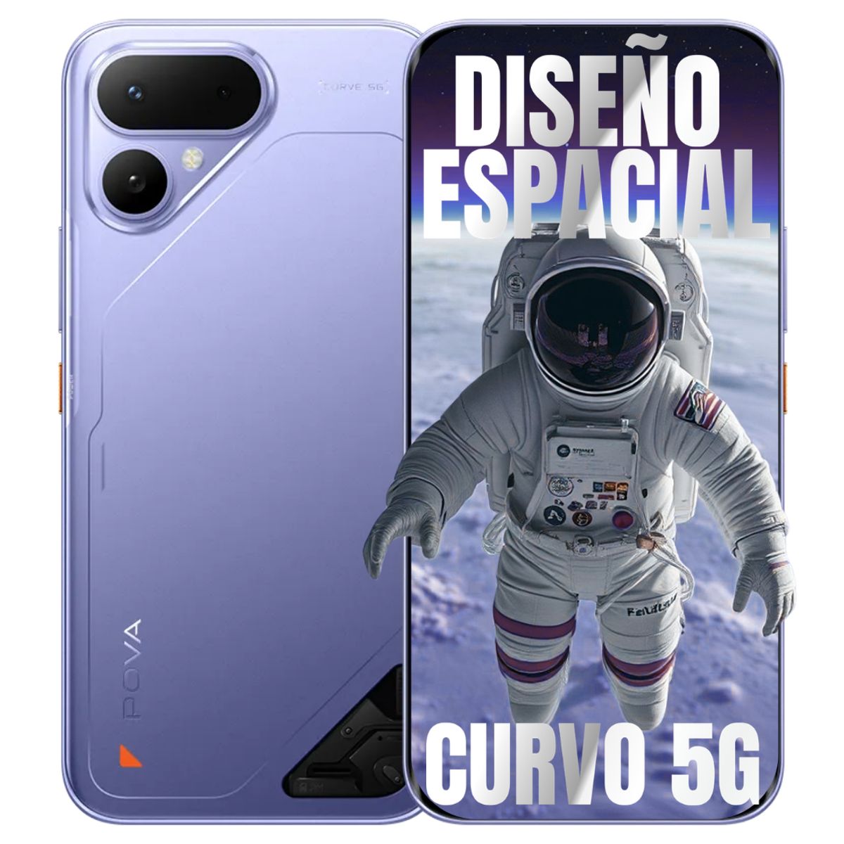 TECNO MOBILE - Celular Tecno POVA Curve 2 5G 256GB/8GB - Morado