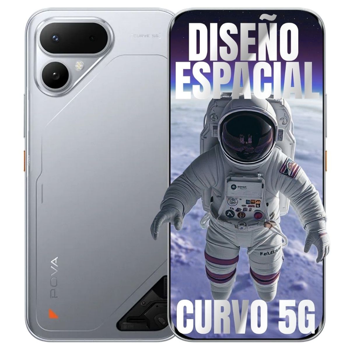TECNO MOBILE - Celular Tecno POVA Curve 2 5G 256GB/8GB - Gris