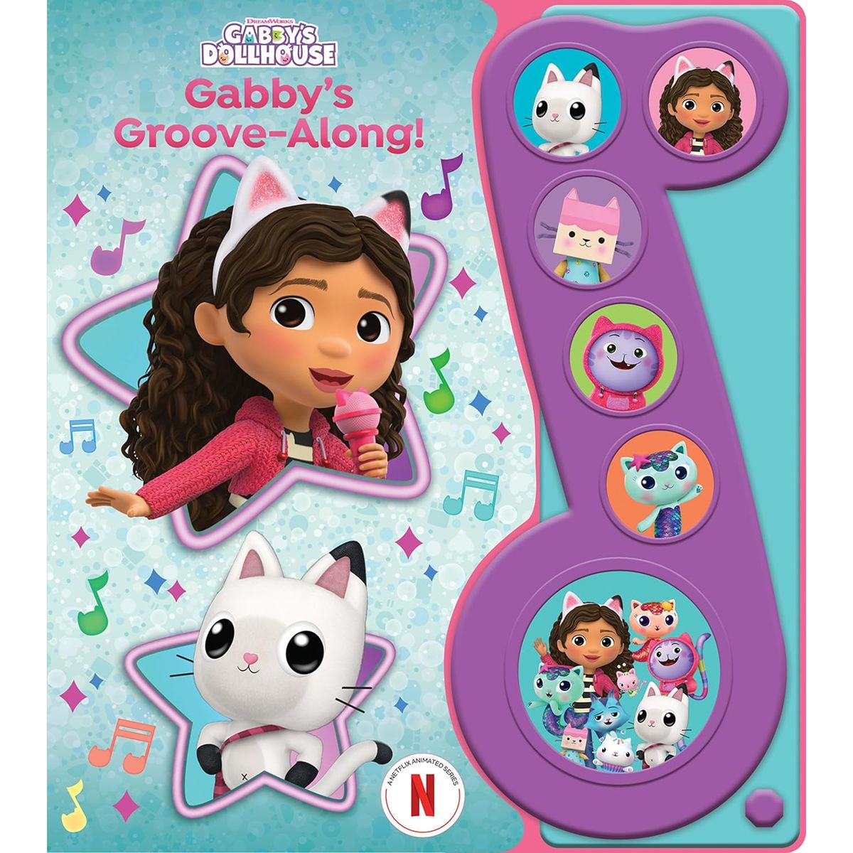 JUGANDO Y EDUCANDO - Libro Didáctico Sonido Dollhouse Gabbys Para Niños