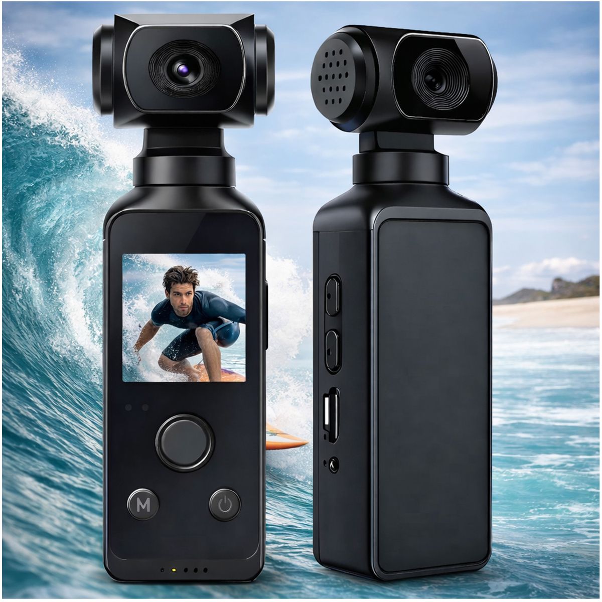 ONE PIXEL - Camara Deportiva Portatil 4K Multifuncional Con Wifi Impermeable