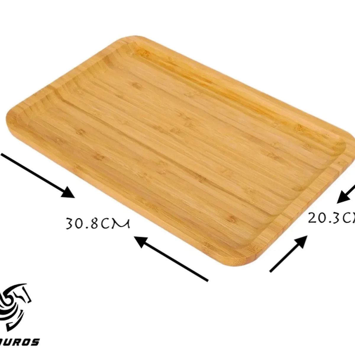 STALION INC - Bandeja De Bambú Para Servir Alimentos Mesa Y Cocina Madera