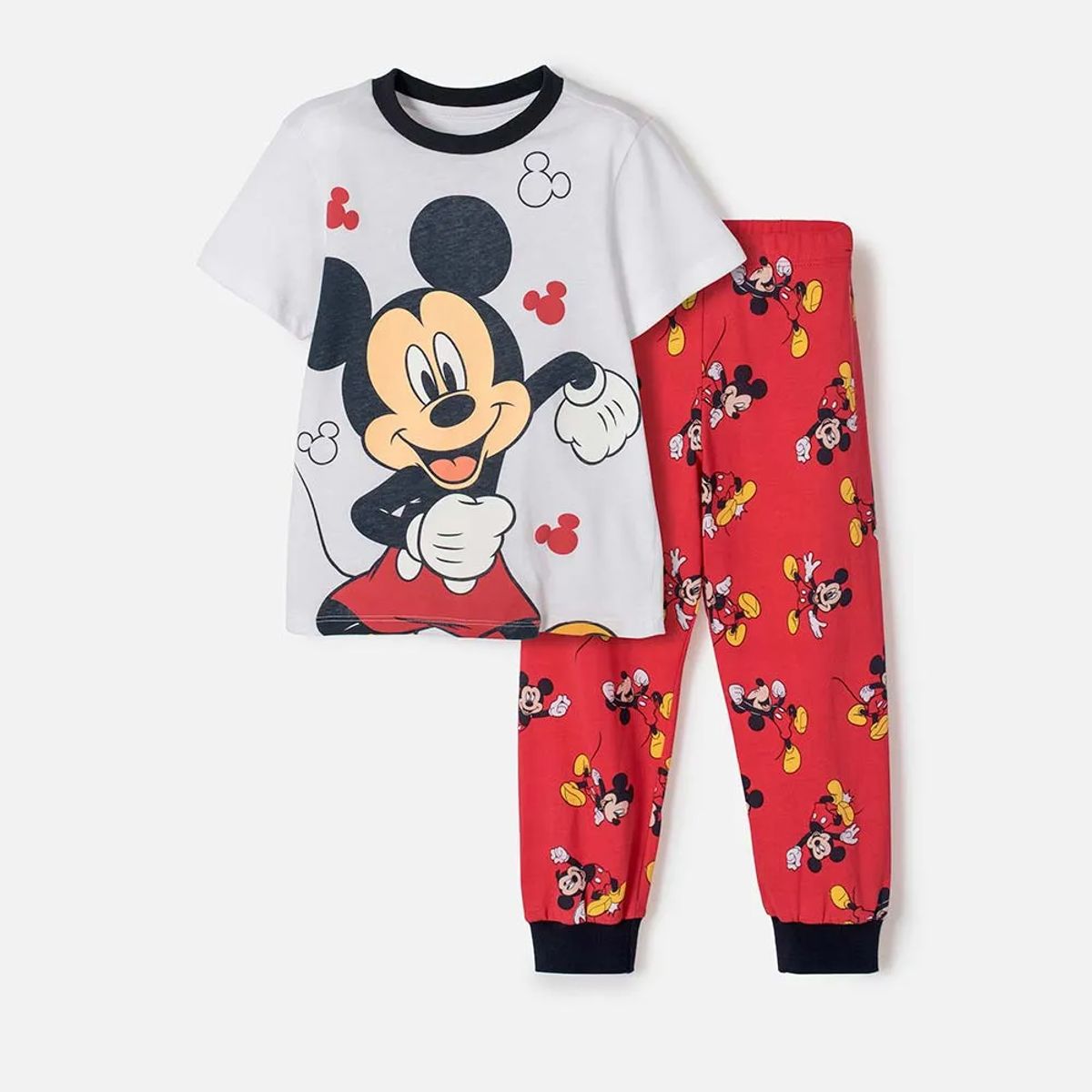 DISNEY - Pijama de Mickey Mouse pantalón largo multicolor para niño 2T a 6T