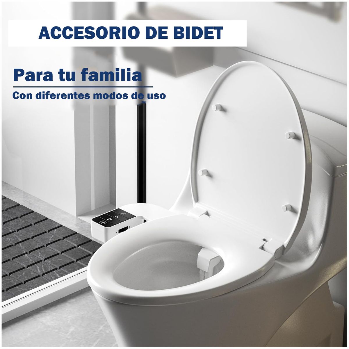 ONE PIXEL - Bidet Para Inodoro Retractil Con Controles De Presion Lavado Frontal
