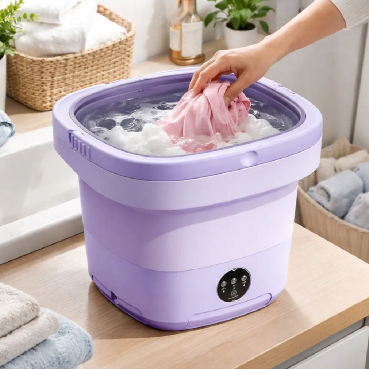 CHINA GLAZE - Lavadora Portatil, Mini Lavadora Plegable