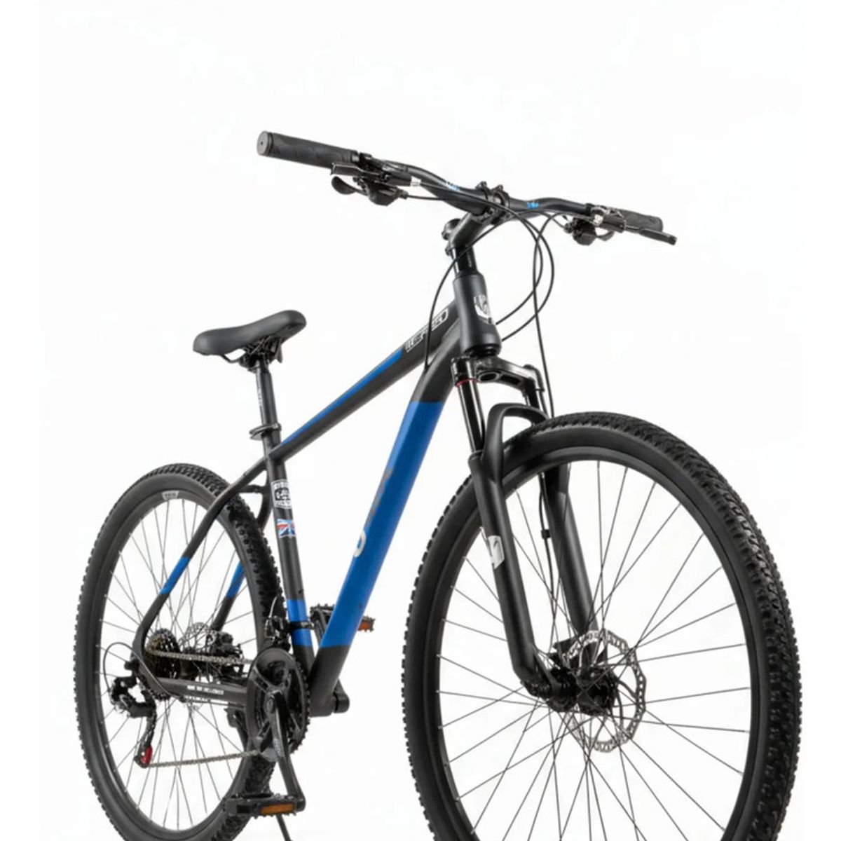 RUNBIKE - Bicicleta Todo Terreno Mtb Rin 29 Unik Montaña Suspension 24 Vel Frenos Disco Cicla Deporte Ciclismo Acero Azul L