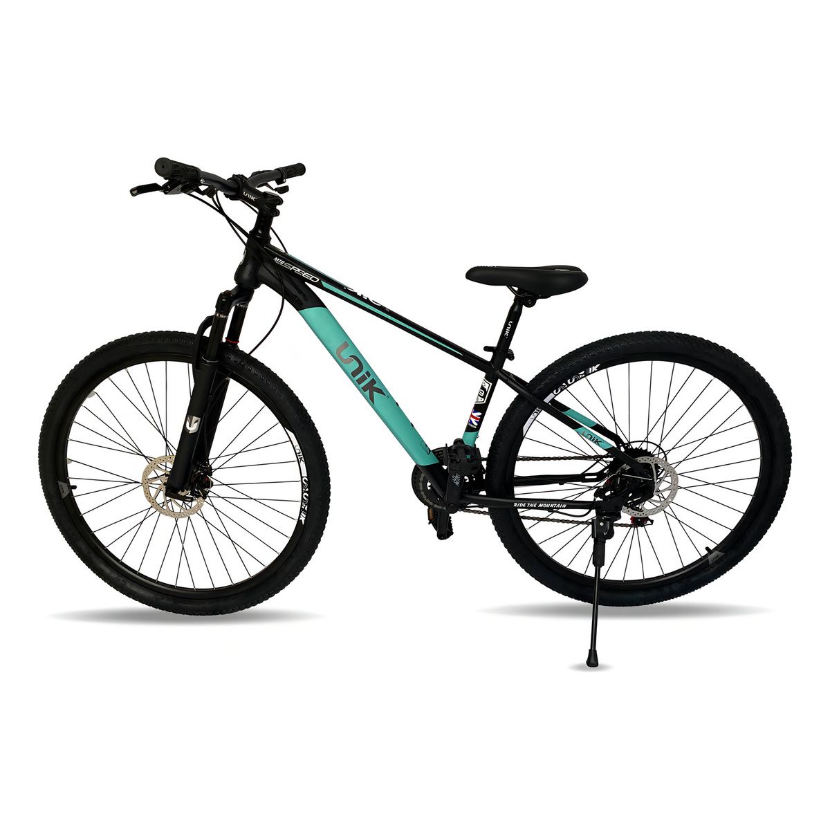 RUNBIKE - Bicicleta Todo Terreno Mtb Rin 29 Unik Montaña Suspension 24 Vel Frenos Disco Cicla Deporte Ciclismo Acero Turquesa Xs