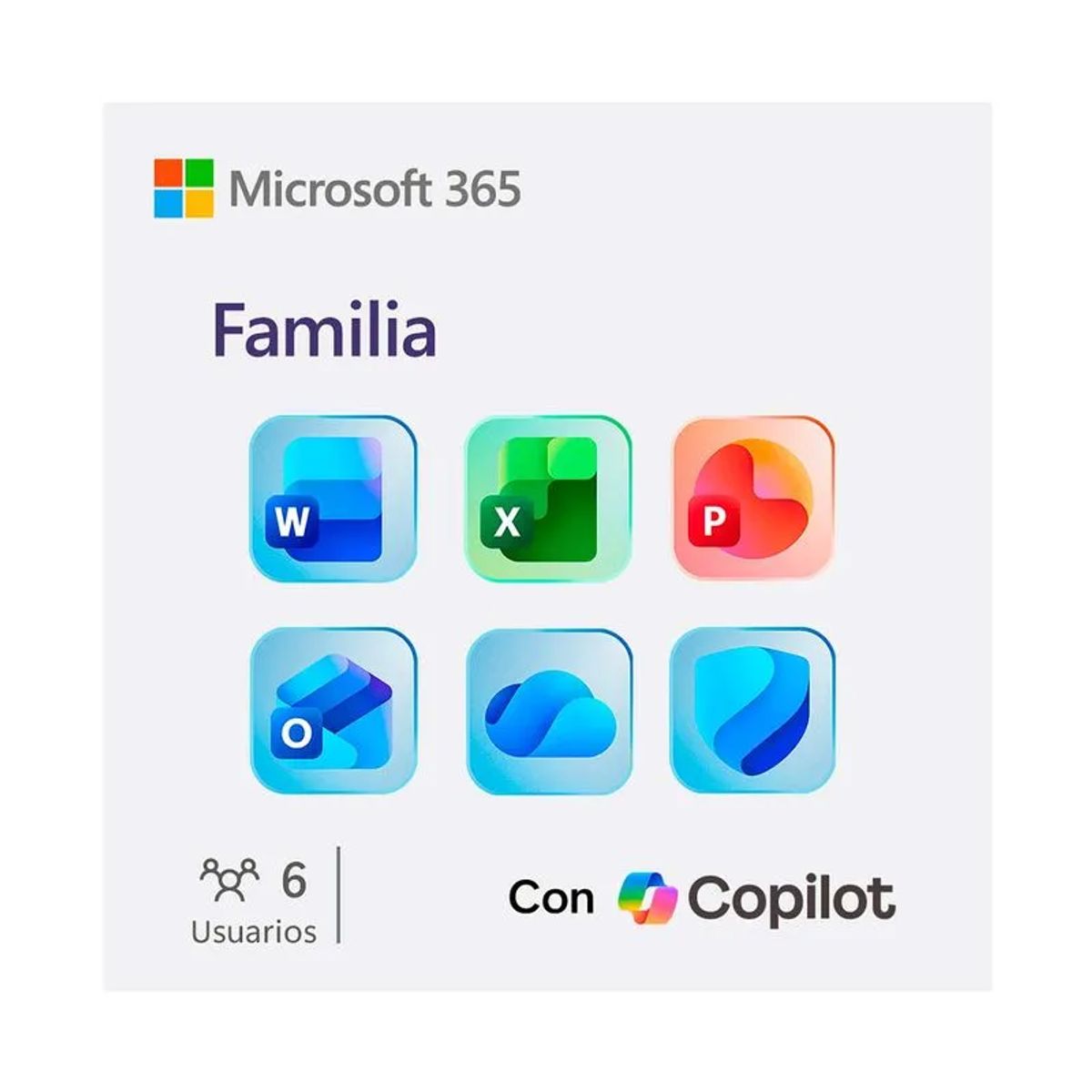 MICROSOFT - Microsoft Office 365 Familia 24 Meses - 6 Usuarios 6TB OneDrive 30 Dispositivos PIN Original