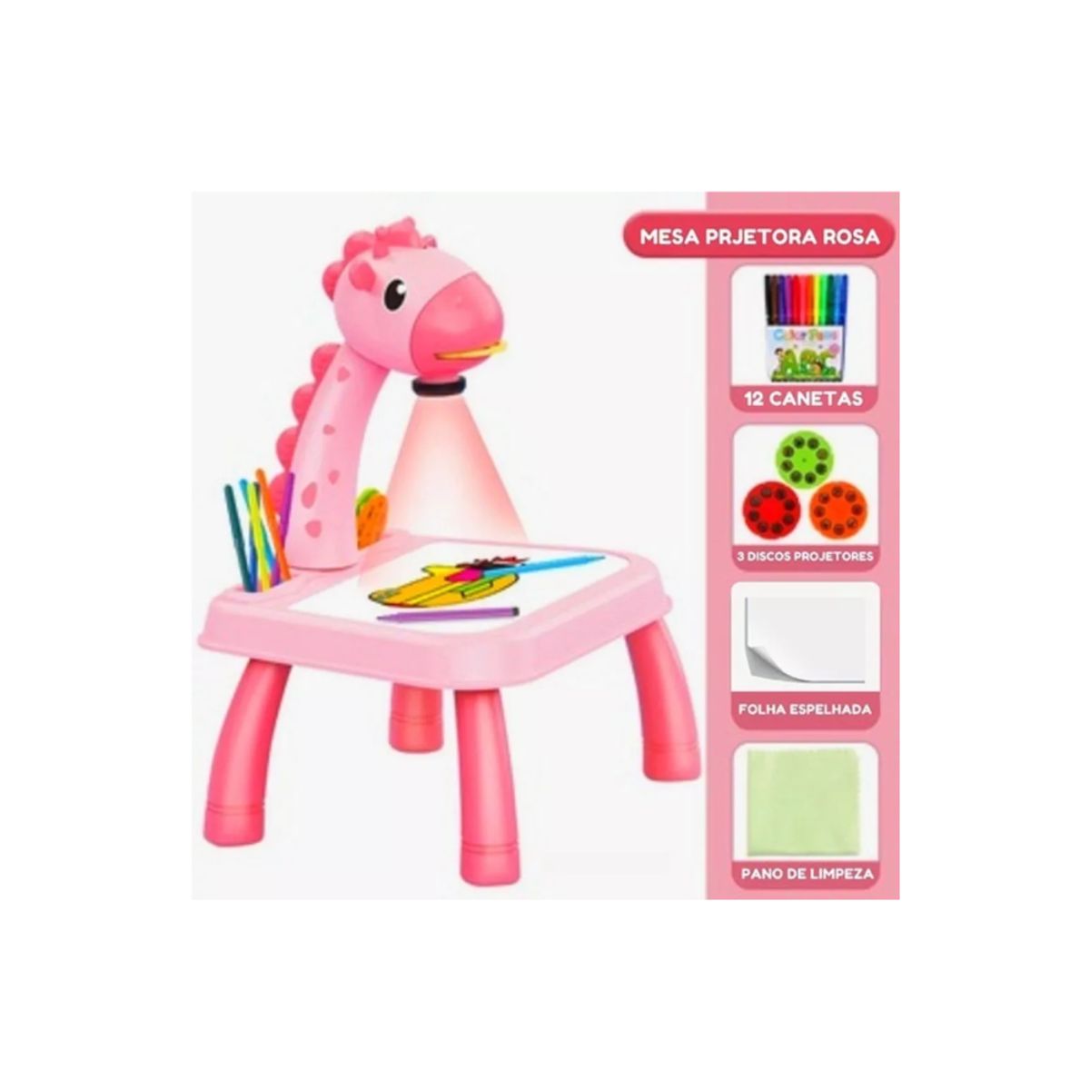 GENERICO - Mesa De Dibujo Proyector Música Didáctico Juguete Para Niñas
