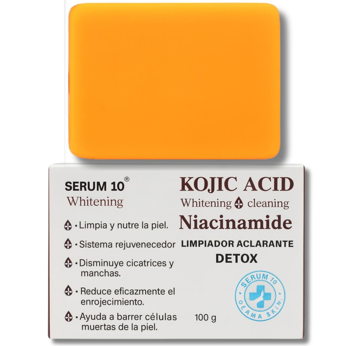 GENERICO - Jabón Aclarante Ácido Kójico Elimina Manchas Cara Melasma Paño Solar Acné Blanqueador Piel Grasa