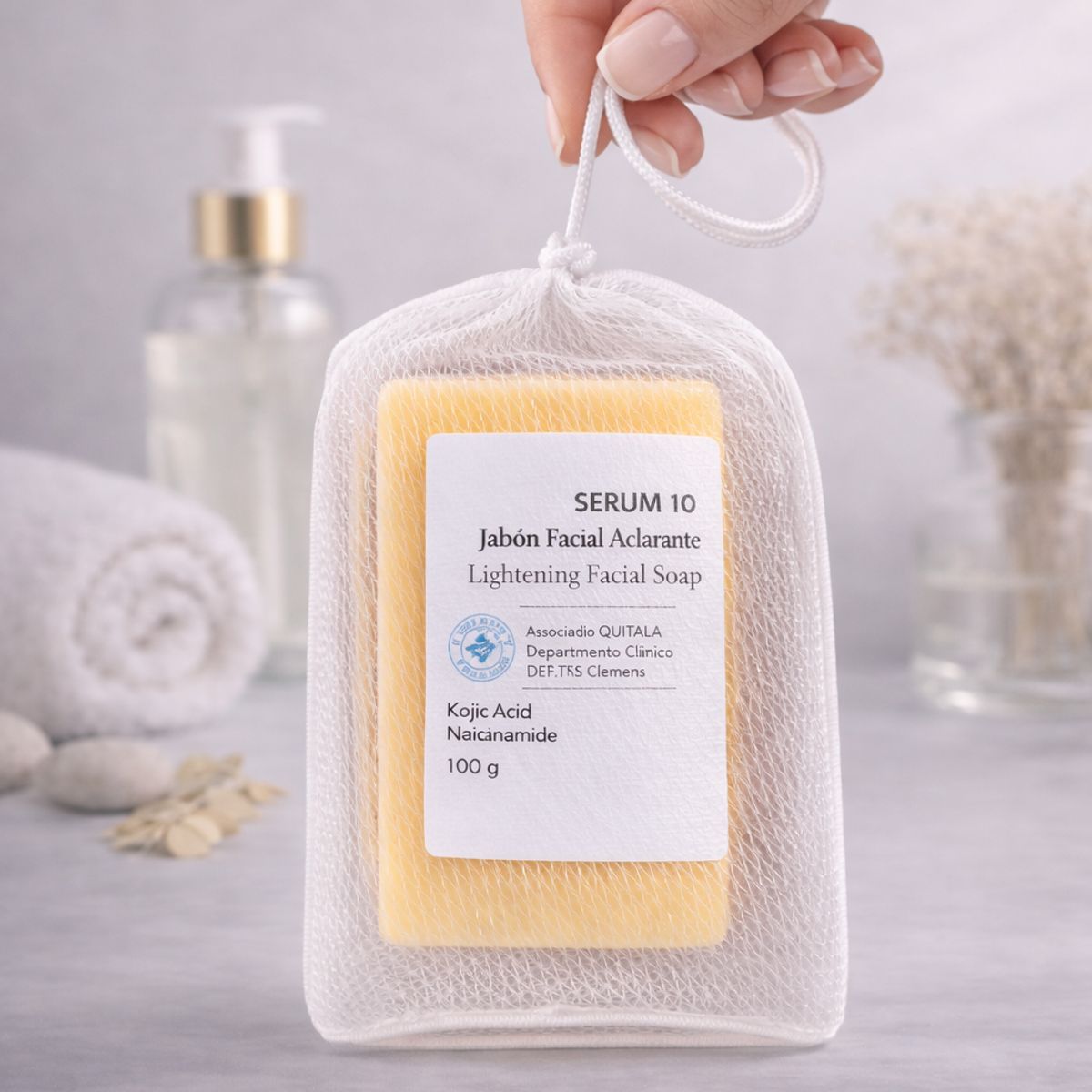 GENERICO - Jabón Aclarante Ácido Kójico Elimina Manchas Cara Melasma Paño Solar Acné Blanqueador Piel Grasa